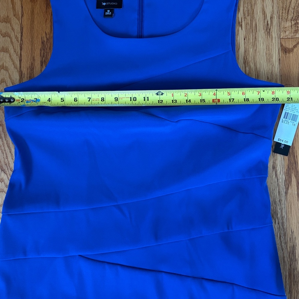 NWT AB Studio Vibrant Royal Blue Dress. Size:16 - Picture 7 of 8